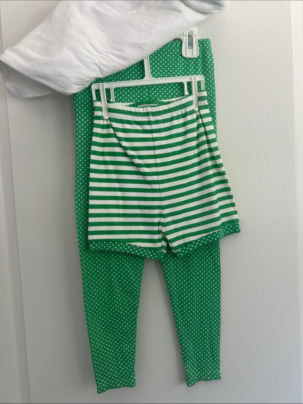 New Carter's White & Green 'I'm the Princess' 3 pc Pajama Set 4t
